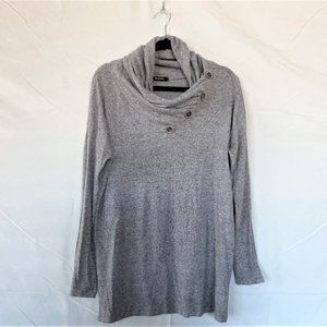 Women's Heather Grey 42Pops Cowl Neck Sweater Size 1X